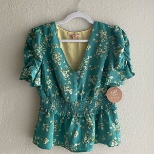 Rabbit Rose Floral Cute Blouse - Size L